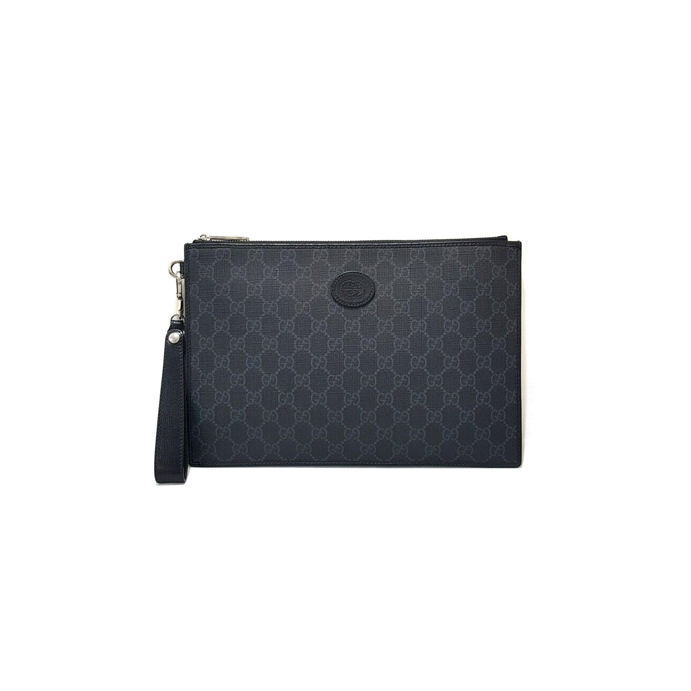 GUCCI GG DENIM POUCH 672953 (30.5*21*1.5cm)
